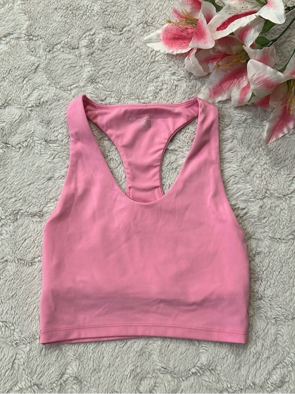 aerie offline - RealMe Pink Racerback Crop Tank Top